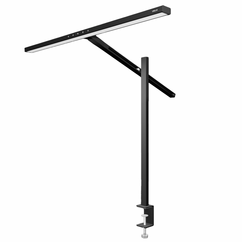 Unilux ELITE Lumino bordlampe til sk&aelig;rm med bordklemme sort