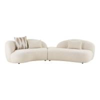 Amol sofa 4-personers med 3 puder polyester sand