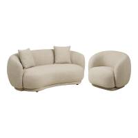 Hawkes sofas&aelig;t med 2,5 personers sofa og loungesol sand
