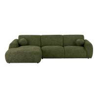 Clyde loungesofa venstrevendt 100% polyester olivengr&oslash;n