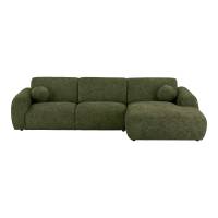 Clyde loungesofa h&oslash;jrevendt 100% polyester olivengr&oslash;n