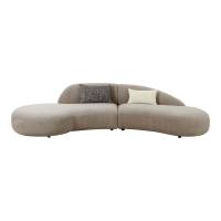 Venice loungesofa 90x318x72cm chenillestof natur