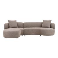Kingston loungesofa 294x175x69cm venstrevendt brun