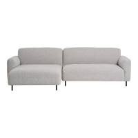 Salvador loungesofa 265x150cm venstrevendt boucl&eacute;stof gr&aring;