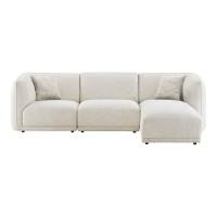 Noor loungesofa h&oslash;jrevendt 100% polyester off-white