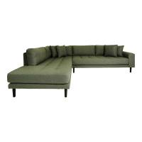Lido hj&oslash;rnesofa 257x220cm venstrevendt gr&oslash;n