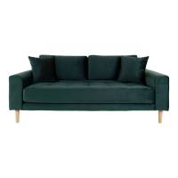 Lido 2,5 personers loungesofa 180x93x76cm velour gr&oslash;n