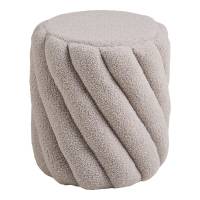 Sana puf &Oslash;38cm bamse polyester stof gr&aring;