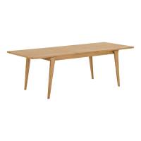 Darwin spisebord 90x180-230cm med en till&aelig;gsplader egefiner