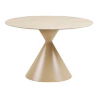 Annecy spisebord &Oslash;120cm med keramisk bordplade sand