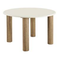 Fondi rundt spisebord &Oslash;120cm med cement look sand og brun