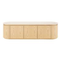 Larvik TV-b&aelig;nk 160x40x45cm med 3 l&aring;ger granit og ask finer