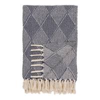 Izmir plaid 130x180cm i 80% genanvendt bomuld bl&aring;