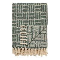Adana plaid 130x180cm i 80% genanvendt bomuld gr&oslash;n