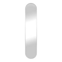 Hennetved spejl 35x170cm med s&oslash;lv aluminium ramme