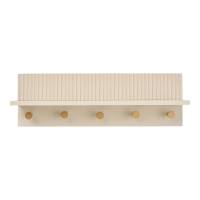 Rocca v&aelig;ghylde med 5 knager MDF beige