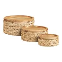 Botofte kurve med tr&aelig;l&aring;g vandhyacint natur, s&aelig;t med 3 stk