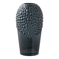 Vase &Oslash;14x25cm m&oslash;rkegr&aring;