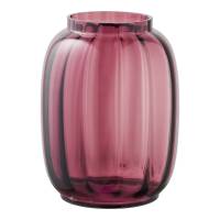 Vase i mundbl&aelig;st glas &Oslash;17x21cm kastanje r&oslash;d