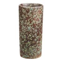 House Nordic vase i keramik 20cm m&oslash;rkebrun og skovgr&oslash;n
