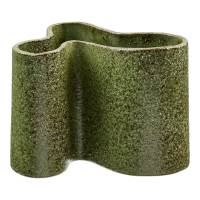 House Nordic Wave vase i keramik 14,5x19x14,5cm gr&oslash;n