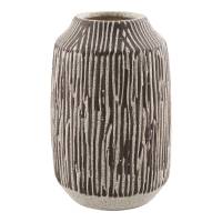 House Nordic vase i keramik &Oslash;18x28,5cm brun og hvid