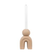 House Nordic lysestage 10,5x6,5x17cm i keramik brun
