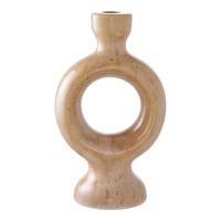 House Nordic lysestage i keramik 13,5x8,8x23,4cm brun