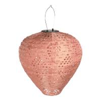 Greatham LED lanterne med integreret solcelle rosa