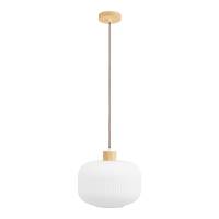 House Nordic Argalo pendel &Oslash;30cm i tr&aelig; og hvid glas