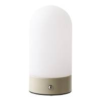 Ashford genopladelig bordlampe 9cm hvid og beige