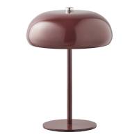 Margate genopladelig bordlampe &Oslash;16cm i metal bordeaux