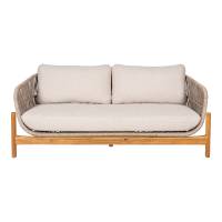Terracina loungesofa inkl. hynder i akacie og beige