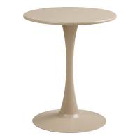 Meira caf&eacute;bord &Oslash;60cm i st&aring;l taupe