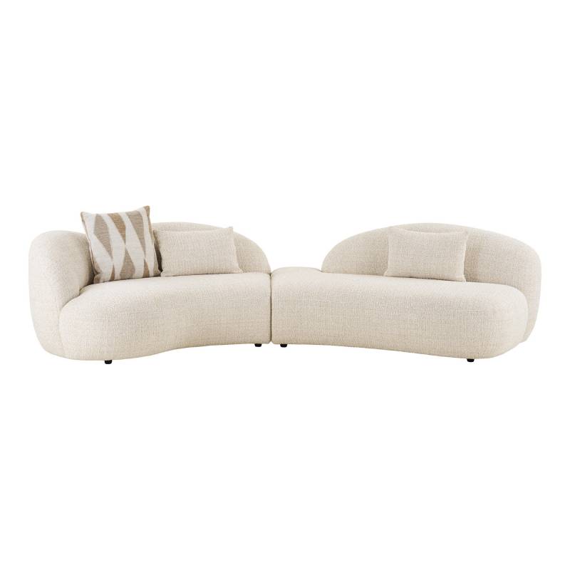 Amol sofa 4-personers med 3 puder polyester sand