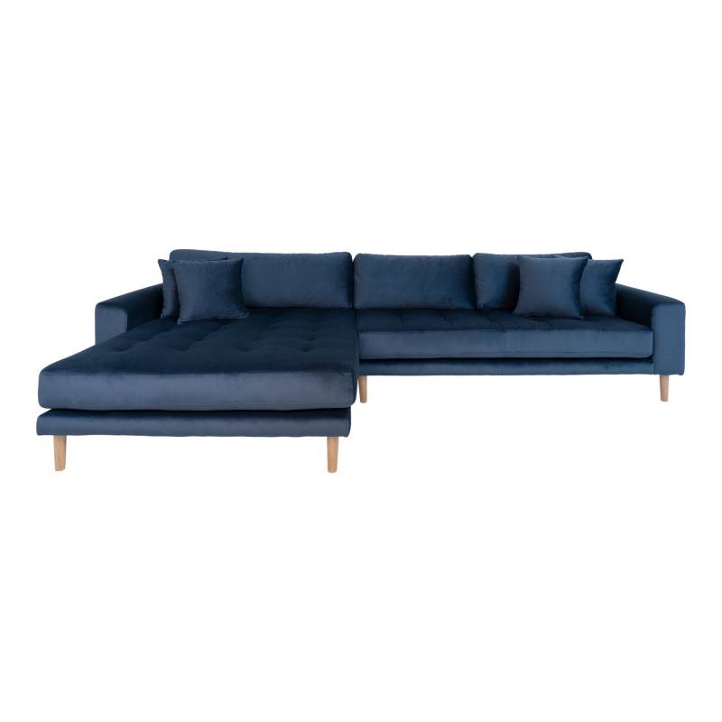 Lido loungesofa 290x170cm venstrevendt velour bl&aring;
