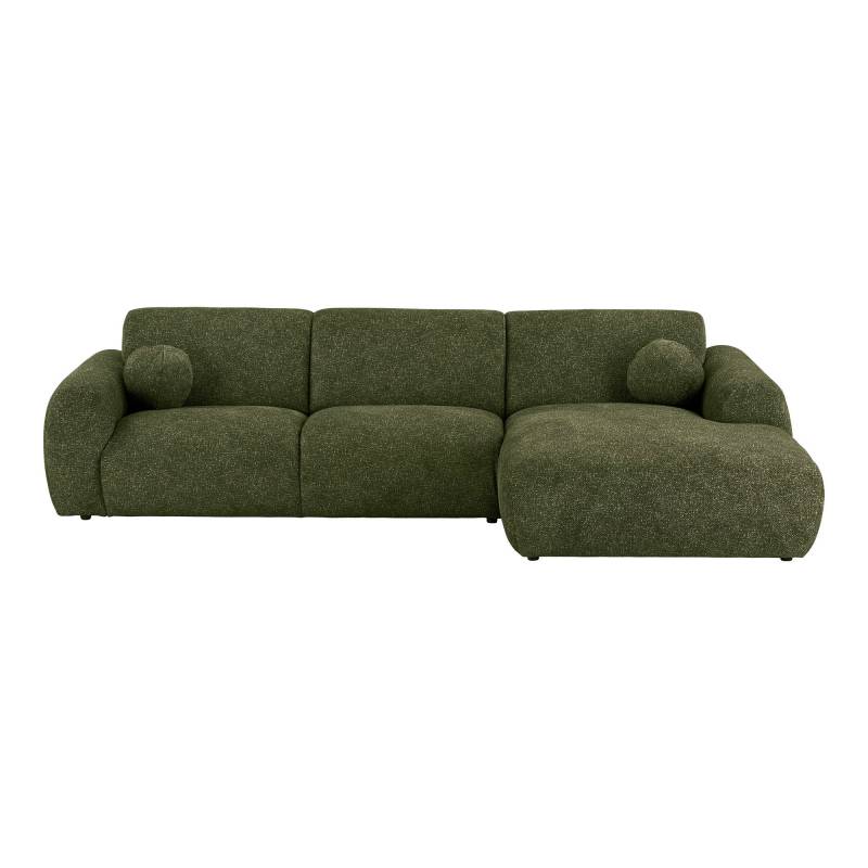 Clyde loungesofa h&oslash;jrevendt 100% polyester olivengr&oslash;n