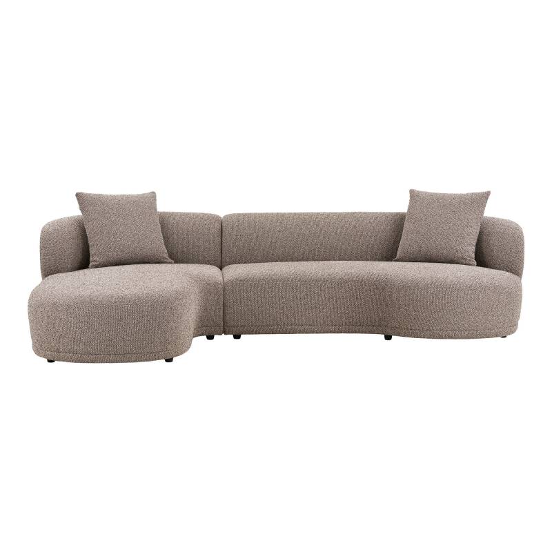 Kingston loungesofa 294x175x69cm venstrevendt brun