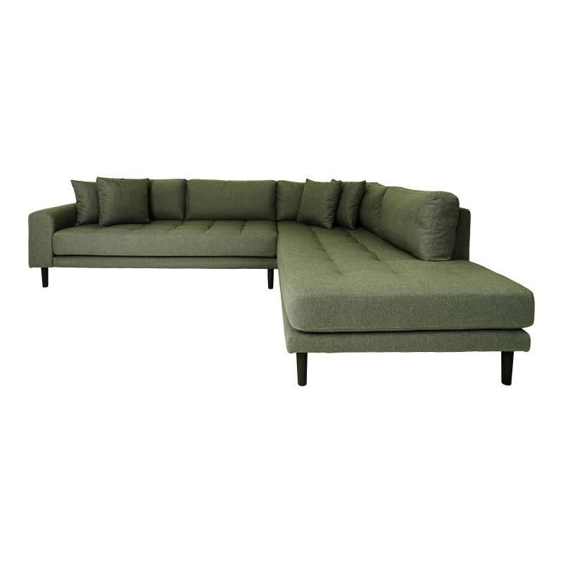 Lido hj&oslash;rnesofa 257x220cm h&oslash;jrevendt gr&oslash;n