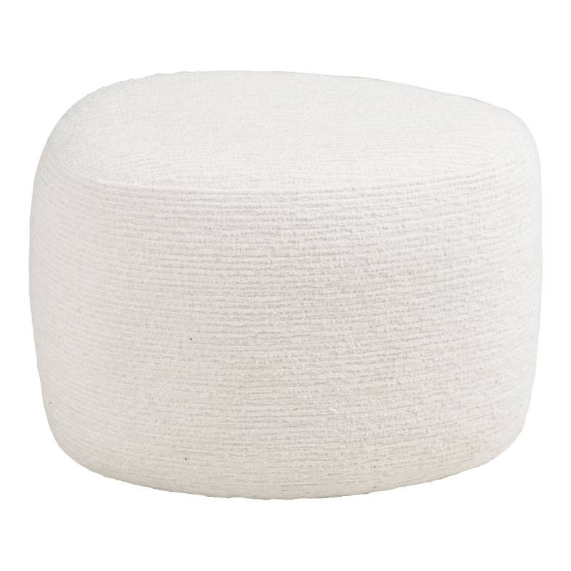 Hilo puf trekantet 55x40cm chenille polyester stof offwhite