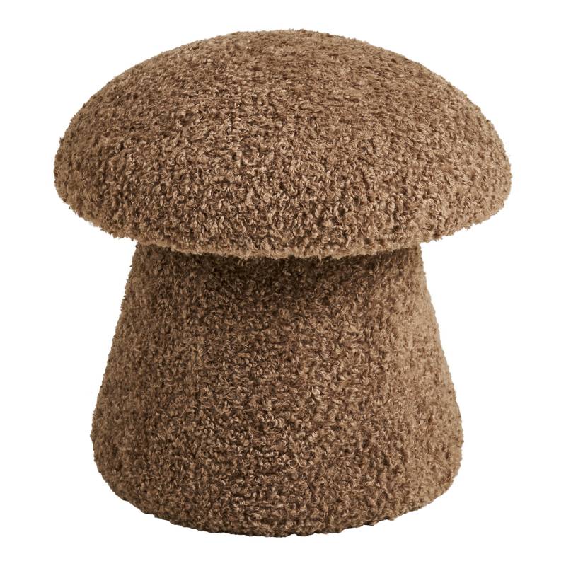 Enna puf &Oslash;45cm imiteret pels brun