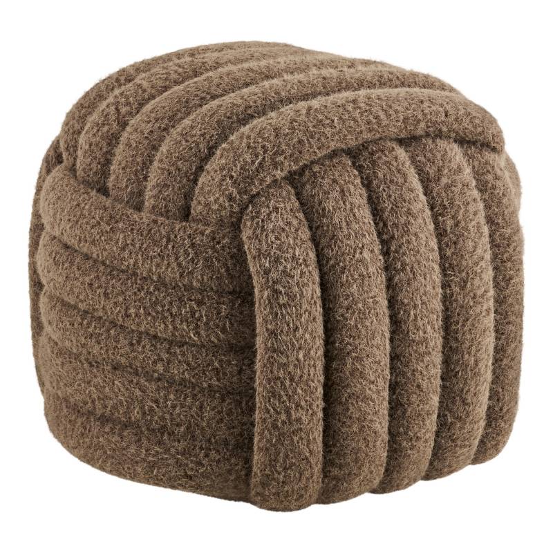 Napier puf i polyester 48x48x43cm brun