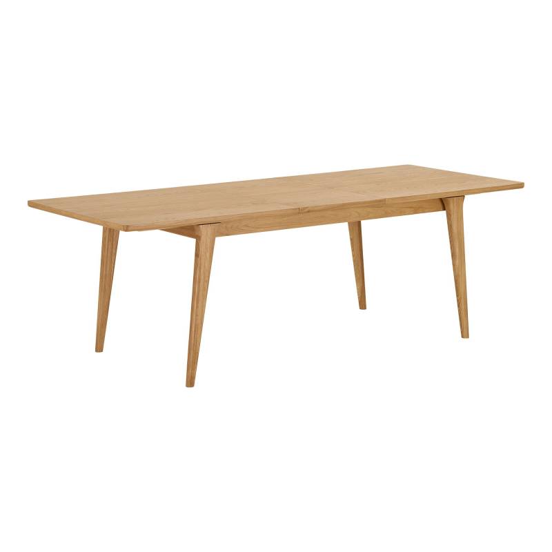 Darwin spisebord 90x180-230cm med en till&aelig;gsplader egefiner