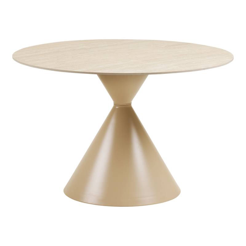 Annecy spisebord &Oslash;120cm med keramisk bordplade sand