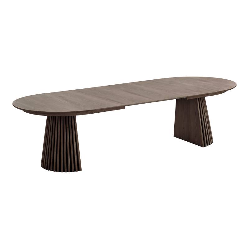 Osaka spisebord med 2 till&aelig;gsplader 200/250/300x120cm smoked eg