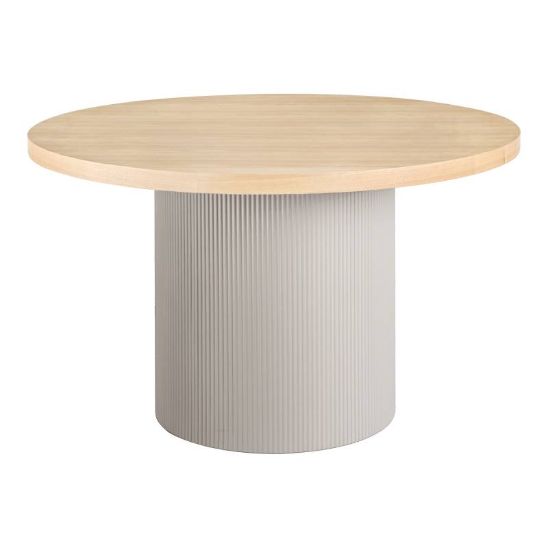Solva spisebord &Oslash;120cm MDFog askefiner natur og sandfarvet