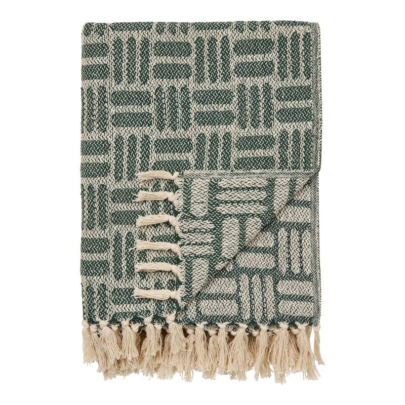 Adana plaid 130x180cm i 80% genanvendt bomuld gr&oslash;n