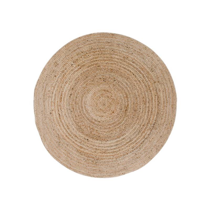 Bombay gulvt&aelig;ppe &Oslash;90cm i flettet jute naturfarvet
