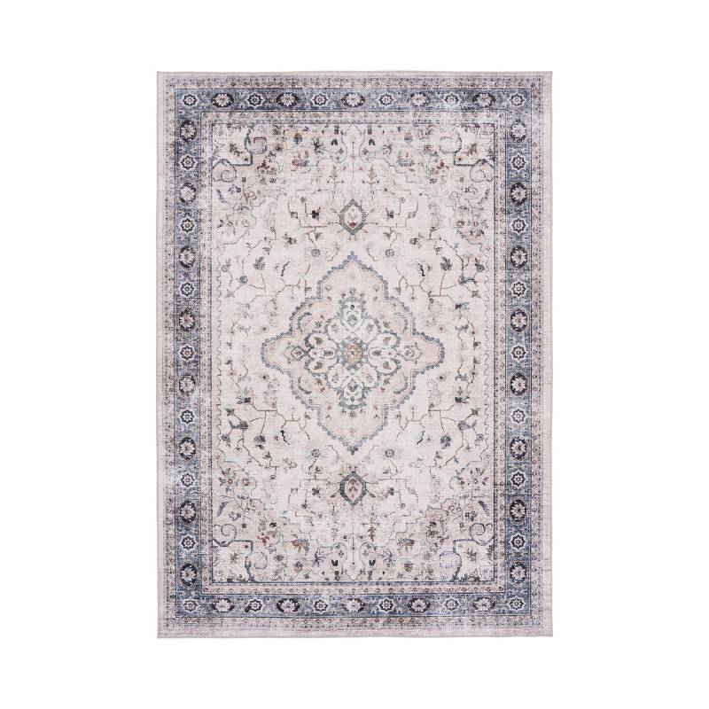 Havana t&aelig;ppe 160x230cm hvid, beige og st&oslash;vet bl&aring;