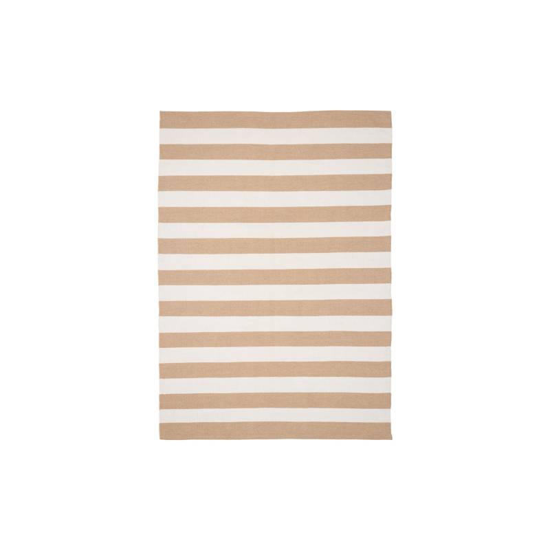 Pina gulvt&aelig;ppe 140x200cm 100% genanvendt plast beige og hvid